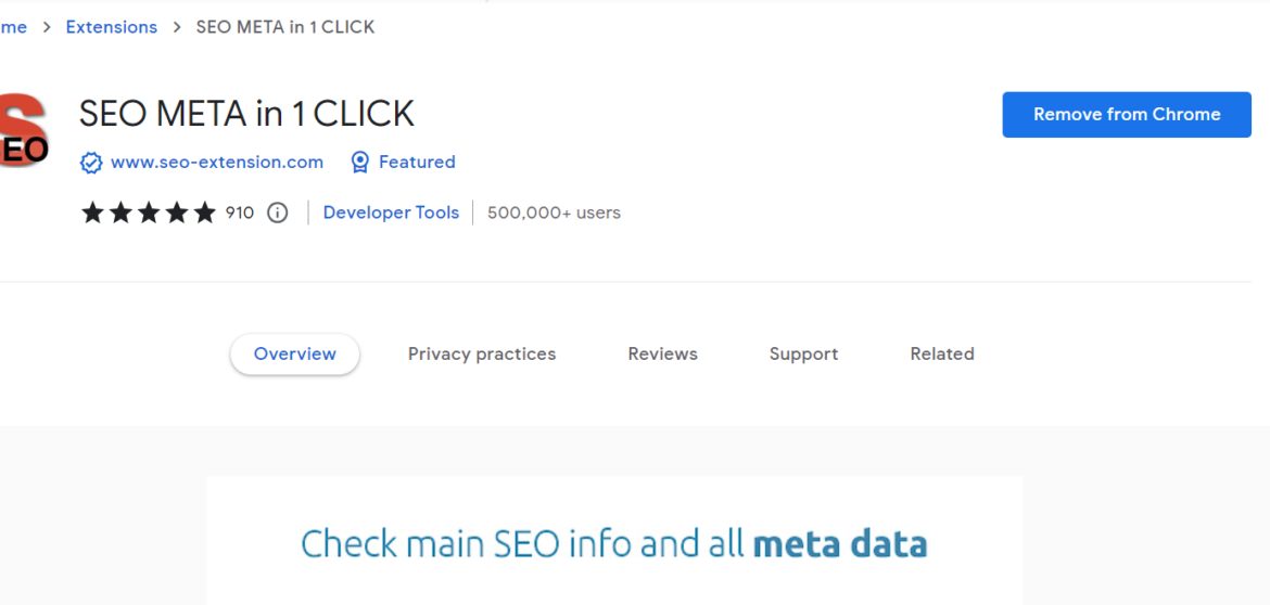 SEO META in 1 CLICK